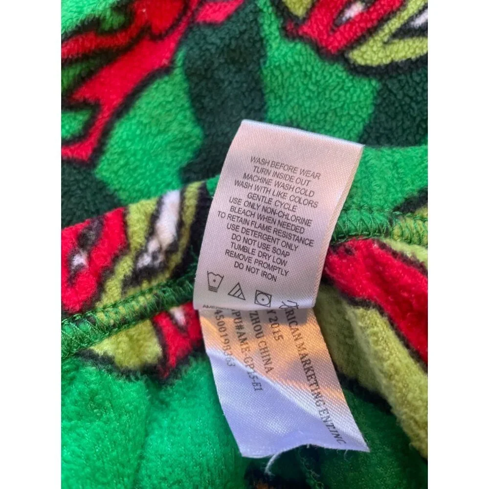Teenage Mutant Ninja‎ Turtles TMNT Fleece Pants XS (4) Green Pajama Sleepwear